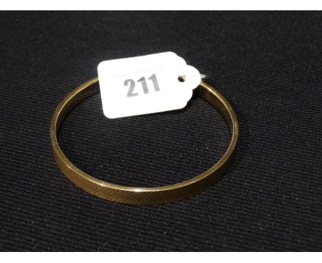     A 9ct Gold Patterned Bangle 13 Gram                                            