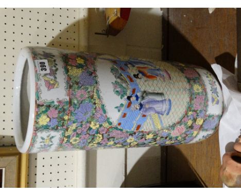     A 20th Century Chinese Ceramic Stick Stand                                      