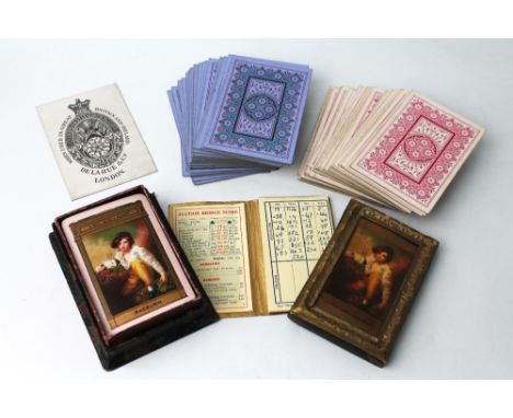 Three sets of antique playing cards, Delarue & Co etc