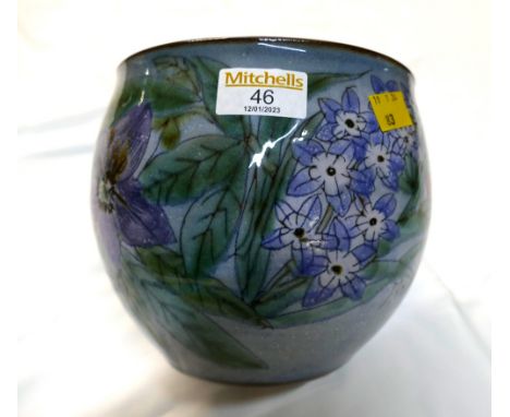Hand decorated Studio Pottery planter marked Chelsea England to base
