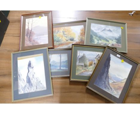 Original watercolours by E Grieg Hall and William Heaton Cooper print