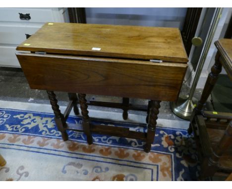 Oak gate legged twin drop flap table
