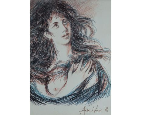 ANDREW VICARI limited edition (65/185) print - portrait, signed, 33 x 23cms