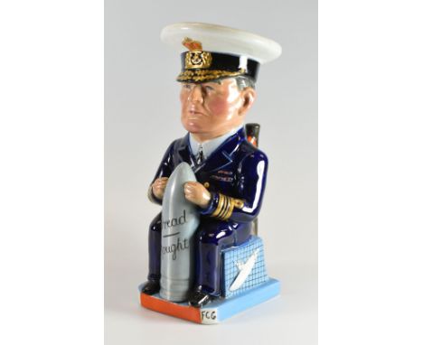 A WILKINSON TOBY JUG OF ADMIRAL DAVID EARL BEATTY DESIGNED BY SIR FRANCIS CARRUTHERS commemorating WWI and with the Admiral h