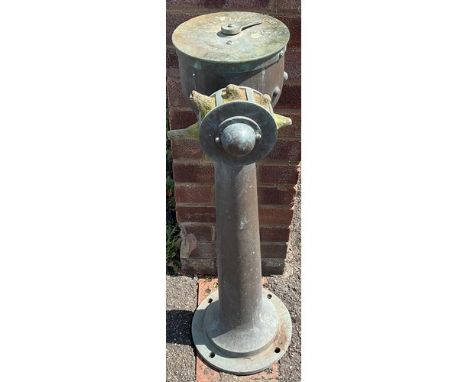 Donkin & Co of Newcastle on Tyne brass ships steering station, model number 2827, salvaged from North East Coast area, dated 