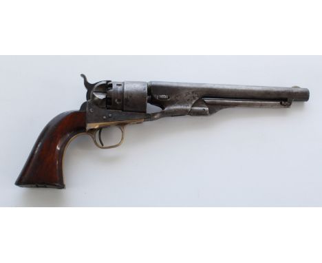 Colt 1860 Army .44 calibre percussion revolver, New York Address to the barrel, stamped `Colts patent' to the frame, matching