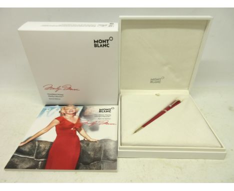 Montblanc Muses Marilyn Monroe Special Edition Rollerball pen, in original box with booklet and card slip, No.116067Shipping 