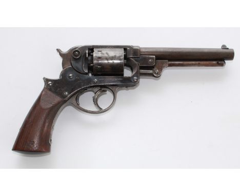 Starr Arms Co. New York .44 percussion revolver, details stamped to the frame, serial number `91061', 31cm overall.Shipping £