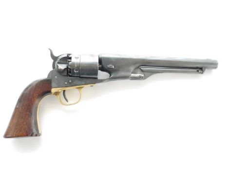 Colt .44 calibre percussion revolver, New York address to the barrel, matching serial numbers `47464', patent to the cylinder