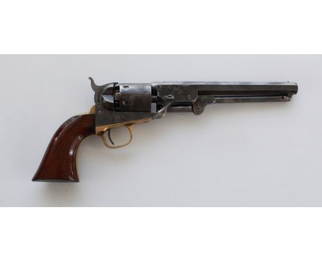 Colt 1851 Navy .36 calibre percussion revolver, New York address to the barrel, frame stamped `Colts Patent' matching serial 