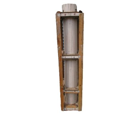 Constable Burton Hall - 20th century fluted column mould, in clamped wooden frame, W39cm D39cm H170cmPOA  https://www.bradley