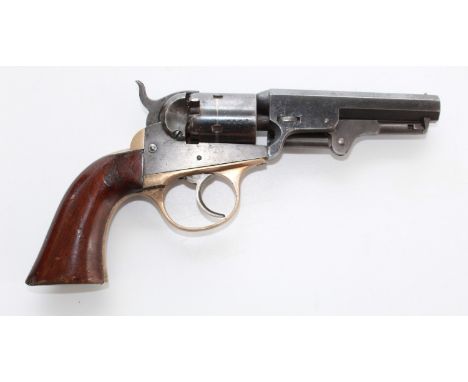 Cooper firearms co. Frankford .31 calibre percussion pocket revolver, makers details and address to the barrel with various p