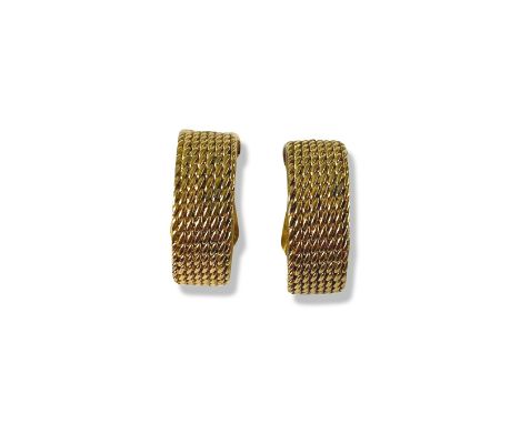 Christian Dior Gold Tone Cuff Hoop Earrings Weighing 11.3 grams 
