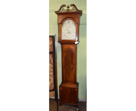 A mahogany longcase clock