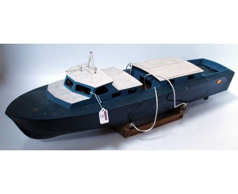 A wooden kit built model, part complete, RAF crash tender, length 90cm (requires completion)
