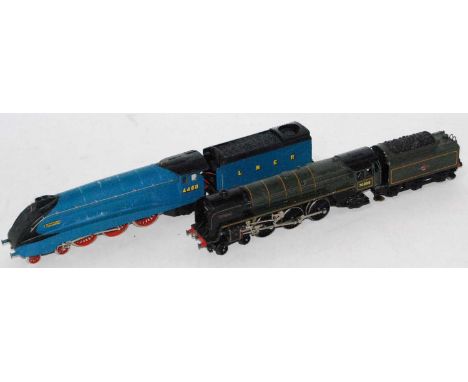 A Liliput for Trix LNER blue with valances class A4 engine and tender No. 4468 'Mallard' for 2-rail running, loco body would 