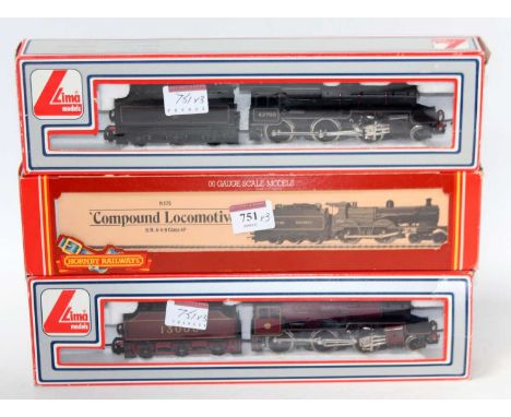 Hornby R175 British Railways black class 4P Compound engine and tender box end flap tape repaired (G-BD) together with 2x Lim