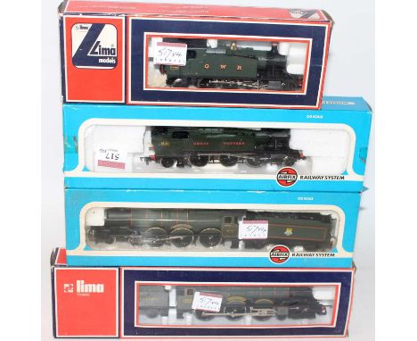 Airfix BR green livery 'Pendennis Castle' engine and tender (G-BG) Great Western green large prairie tank engine (G-BG), Lima