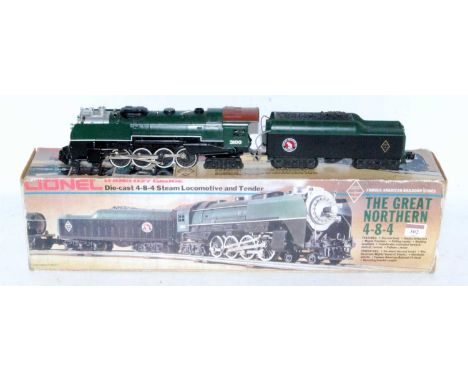 Lionel Famous American Railroad Series Great Northern Railway 4-8-4 engine and tender (G-BG)
