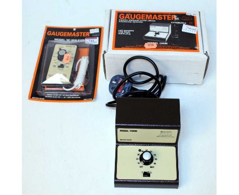 A Gaugemaster Model 'W' walkabout controller (M-BM) and a Model 100M controller (G-BG)