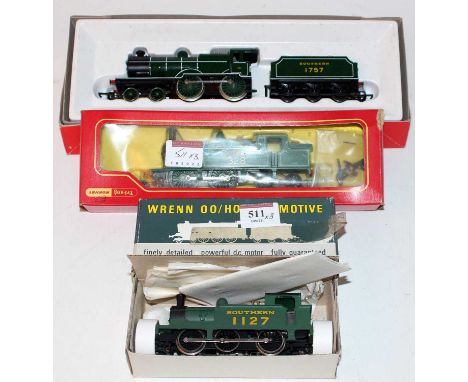 Hornby Railways R350 Southern gloss green class L1 engine and tender (M-BM) Triang Hornby R754 Southern gloss green class M7 