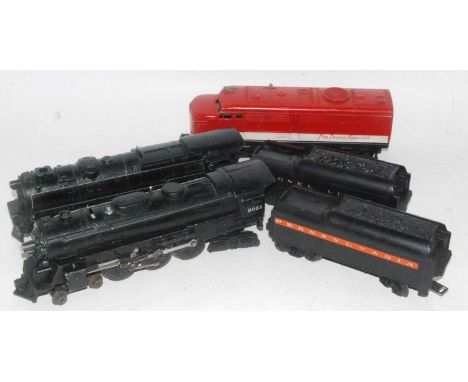 More Lionel Lines items black 4-6-4 engine and tender No. 2055 with bogie tender No. 2055 with bogie tender (G), a 4-8-4 with