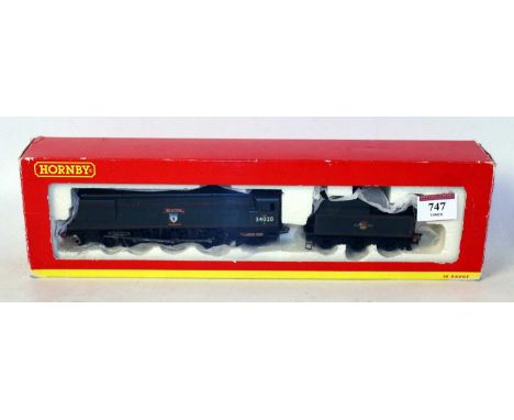 Hornby West Country class engine and tender renamed/numbered as No. 34020 'Seaton' (G-BG)