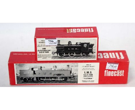 Wills Finecast whitemetal unmade loco body kits for LMS 0-6-4 tank engine appears complete with instructions and Triang chass