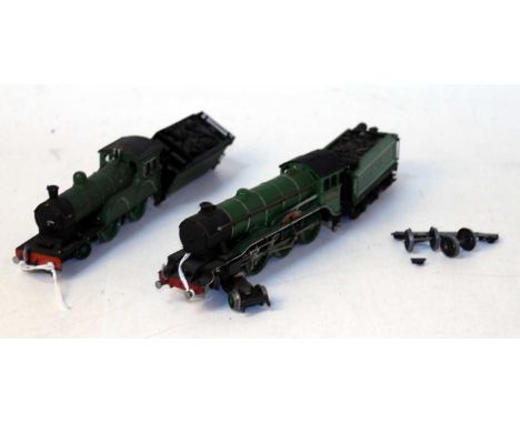 A whitemetal kit built class B17 engine and tender LNER Darlington lined green No. 2866 'Nottingham Forest' fitted with Hornb