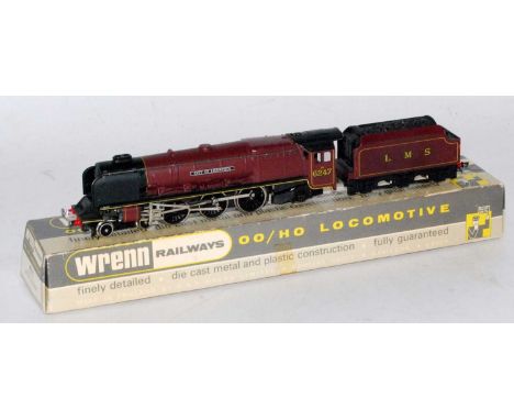 Wrenn Railways W2242 BR maroon 'City of Liverpool' engine and tender with instructions, marks to tender, box lid torn (G-BD)