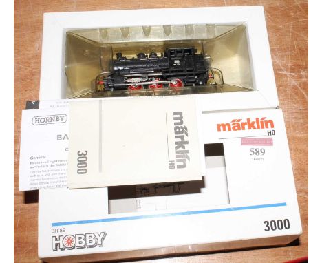 Marklin H0 Ref. 3000 DB black class BR89 0-6-0 tank engine, with instructions (G-BG)
