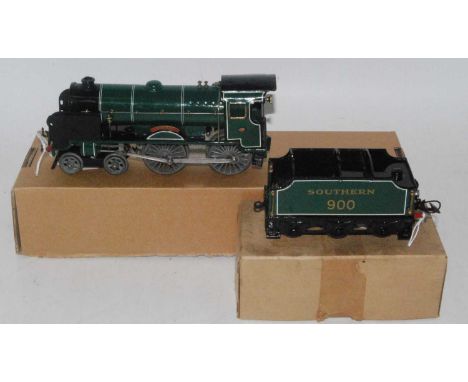 A completely repainted and restored Hornby clockwork 'Eton' engine and tender (GR)