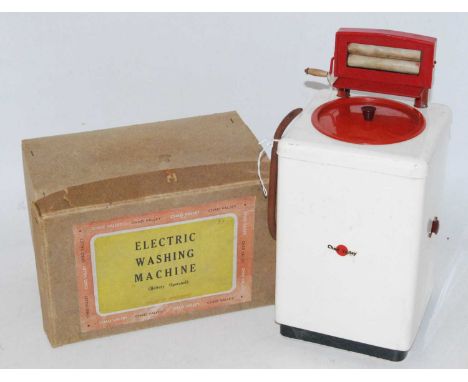 Chad Valley, electric washing machine, not tested, tinplate construction, complete with box, unchecked for completeness (A/F 