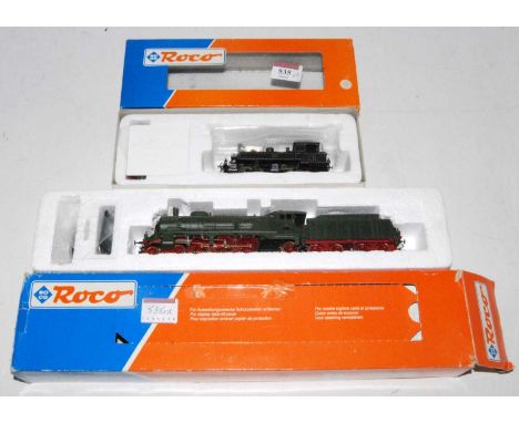 Roco H0 ref 43216 Wurtemberg State Railways class C 4-6-2 engine and tender (G-BG) together with a ref. 43281 0-4+4-1 tank en