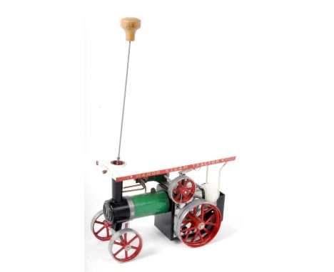 A Mamod TE 1a traction engine, appears unused and sold complete with steering rod