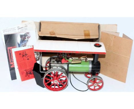A Mamod TE1 traction engine of usual specification, finished in green, black, red and white, housed in the original card box 