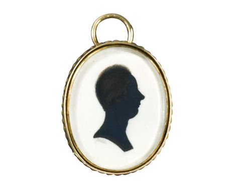 John M Field (1771-1841) A silhouette miniature of William Pitt the Younger (1759-1806), head and shoulders, profile to the r