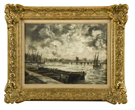 Manner of John Constable, circa 1870 View of the Old Battersea Bridge, Londonoil on canvas21.5 x 29cmProvenance:With Frost &a