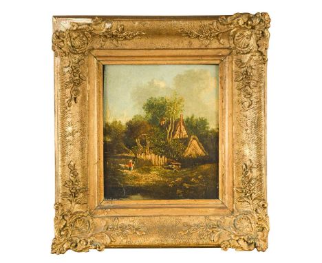 Follower of John Crome Cottage near Yarmouthinscribed in later hand 'Given by Old Crome to his pupil, Mary Paget of Gr. Yarmo