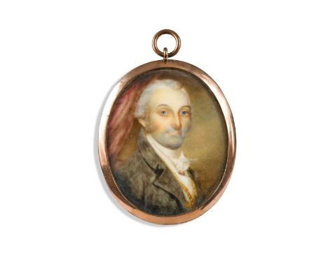 William Grimaldi (1751-1830) Portrait miniature of Sir John Perring, 1st Bt. (1765-1831) of Memblandsigned 'W Grimaldi' (lowe