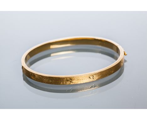EIGHTEEN CARAT GOLD BANGLE
marked 750 for eighteen carat gold, 11.6g