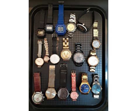 SELECTION OF LADIES AND GENTLEMEN'S WRISTWATCHESincluding Casio, Hugo Boss, Swatch, Guess, Ice watch, Lorus, Sekonda, Curren,