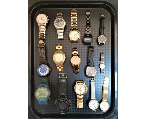 SELECTION OF LADIES AND GENTLEMEN'S WRISTWATCHESincluding Radley, Fossil, Fitron, Timex, Swatch, Pulsar, Sekonda, Casio and G