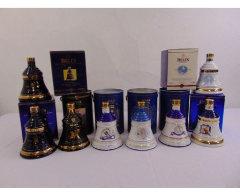 Eight Bells Scotch whisky commemorative decanters in original packaging, 70cl