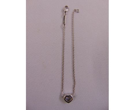 Chopard 18ct white gold and diamond integral pendant bracelet in original case