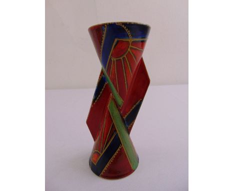 A Poole Pottery Art Deco style vase by Anita Harris signed to the base