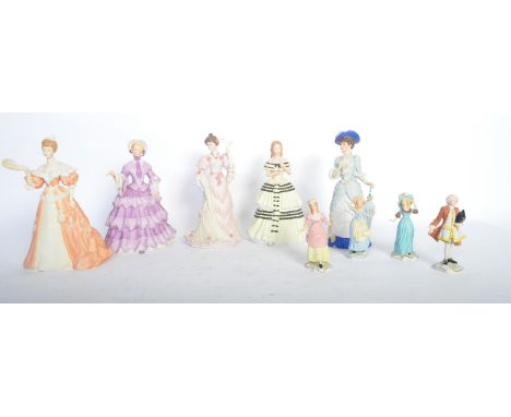 A collection of vintage 20th century limited edition Wedgwood Spink figures to include The Turn of The Century Ball, The Roya