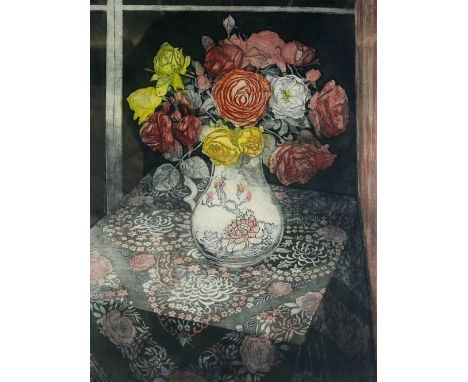 Richard Bawden (British, b.1936), 'Fading Roses', limited edition print, signed in pencil, numbered 24/150, 53.5cm x 40.5cm, 