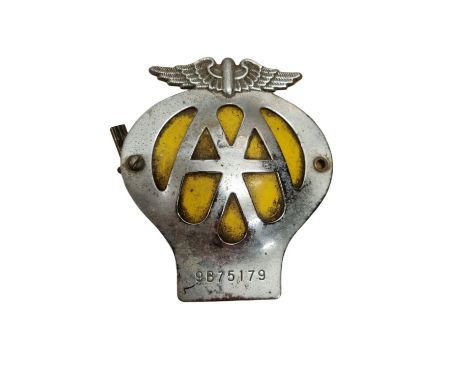 Vintage Chrome AA Members Car Badge

 