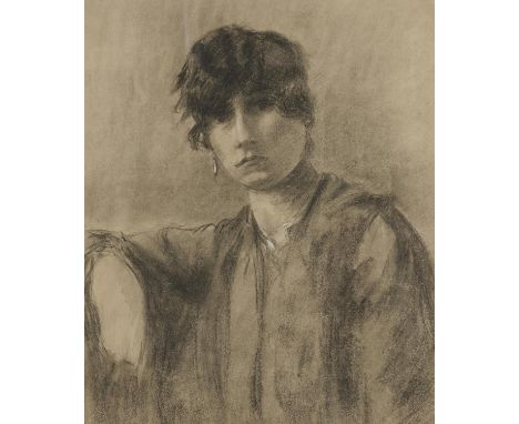 BRITISH (?) SCHOOL, 20TH CENTURY  PORTRAIT OF A YOUNG WOMAN  bust length, charcoal, 52 x 44cmGood condition 